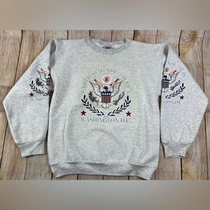 Vintage United States of America USA Great Seal Washington DC Eagle Sweatshirt
